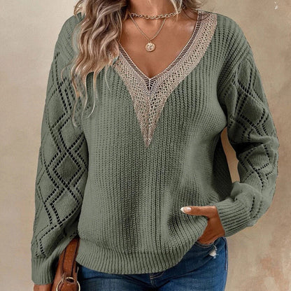 Comfy Print V-Neck Sweater